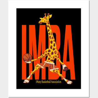 Giraffe tee, Basketball tee, NBA tee, Cute giraffe tee, Funny giraffe Posters and Art